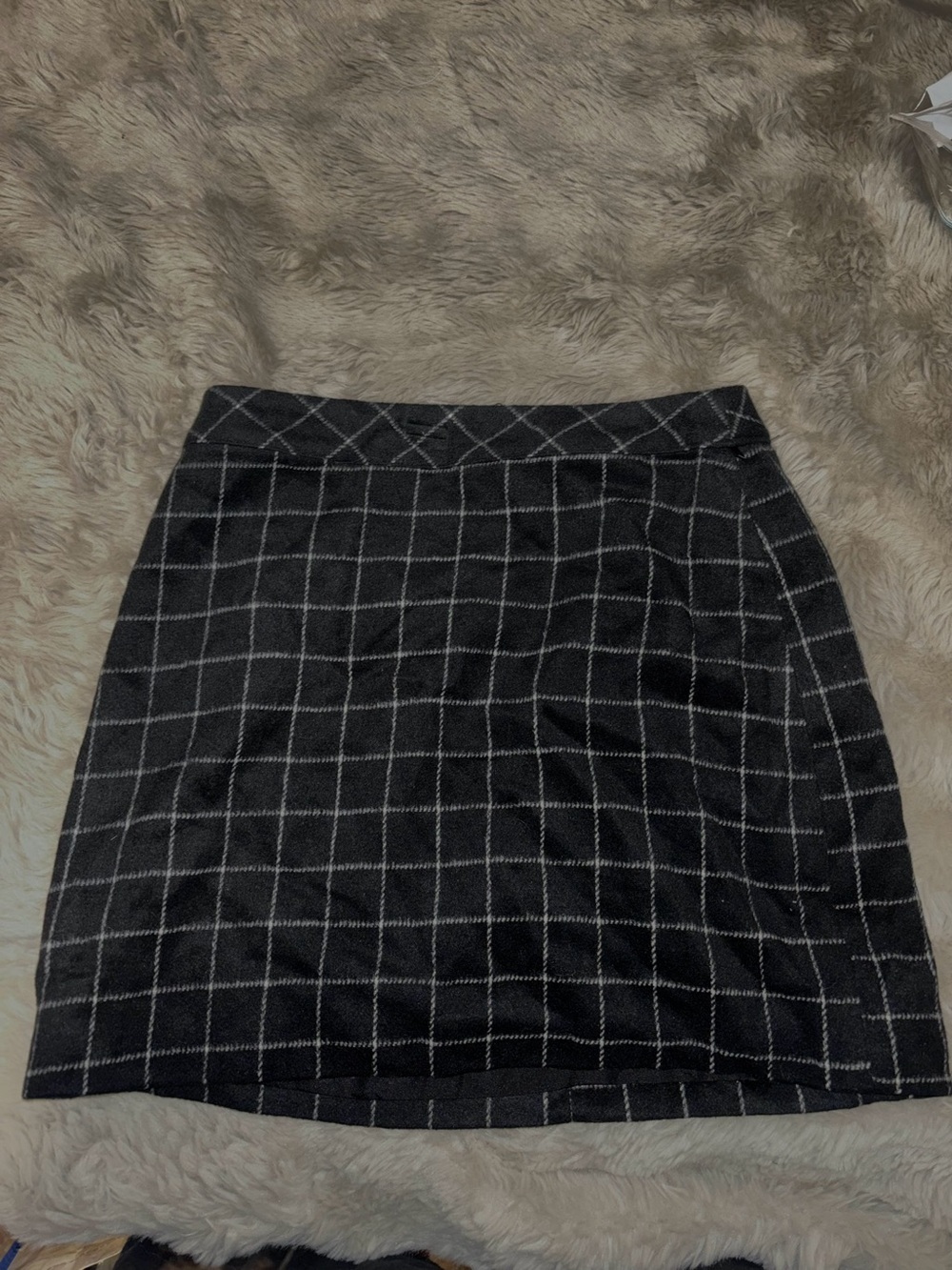 Black plaid skirt